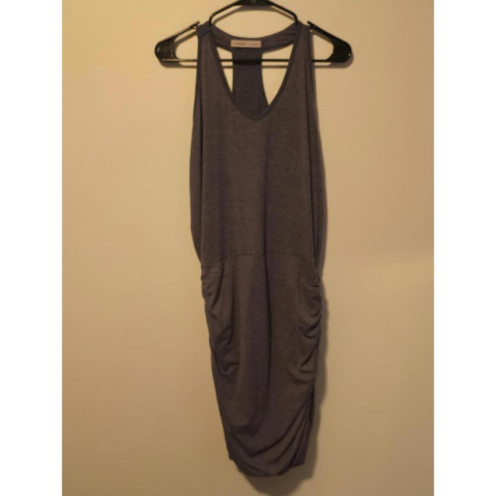 Athleta Bodycon Racerback Workout Grey Dress (S)